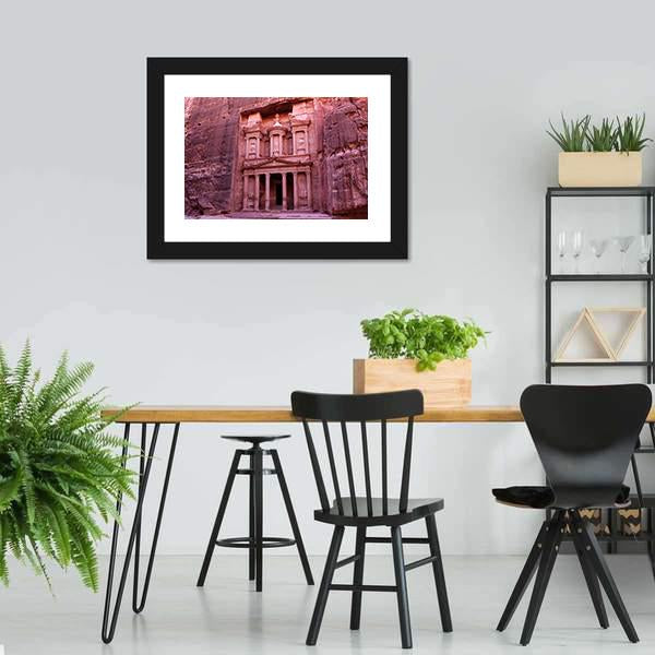 Petra Built in Jordan Canvas Wall Art-5 Horizontal-Gallery Wrap-22" x 12"-Tiaracle
