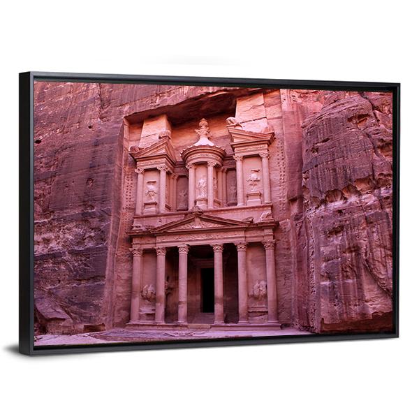 Petra Built in Jordan Canvas Wall Art-5 Horizontal-Gallery Wrap-22" x 12"-Tiaracle