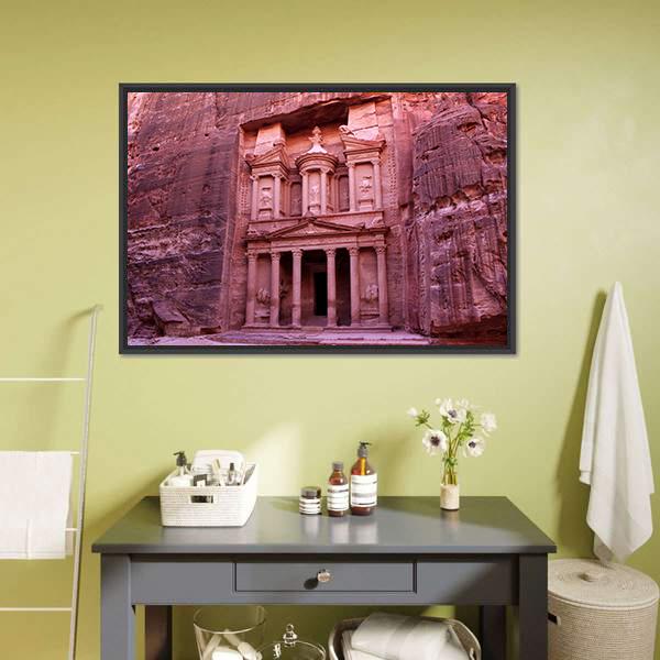 Petra Built in Jordan Canvas Wall Art-3 Horizontal-Gallery Wrap-25" x 16"-Tiaracle