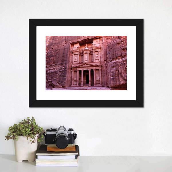 Petra Built in Jordan Canvas Wall Art-3 Horizontal-Gallery Wrap-25" x 16"-Tiaracle