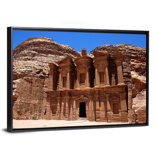 Petra Treasury In Jordan Canvas Wall Art-3 Horizontal-Gallery Wrap-25" x 16"-Tiaracle