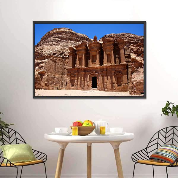 Petra Treasury In Jordan Canvas Wall Art-3 Horizontal-Gallery Wrap-25" x 16"-Tiaracle
