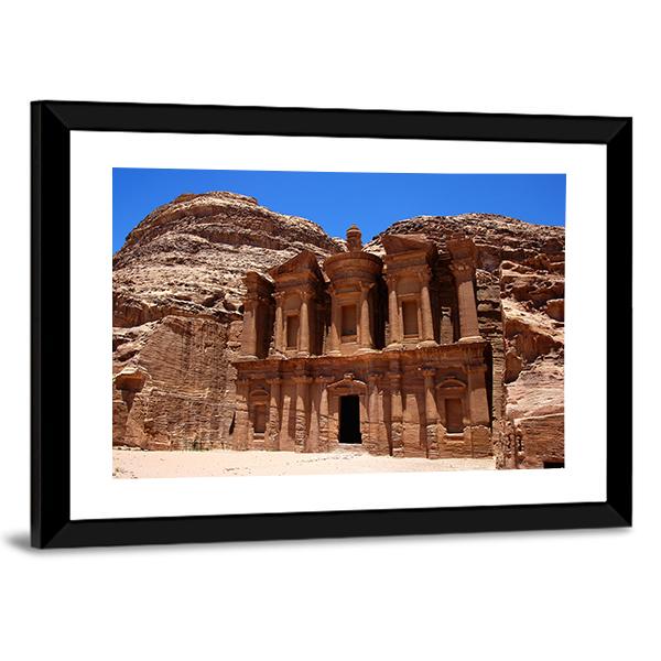 Petra Treasury In Jordan Canvas Wall Art-3 Horizontal-Gallery Wrap-25" x 16"-Tiaracle