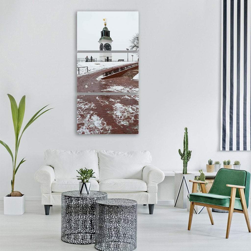 Petrovaradin Fortress In Serbia Vertical Canvas Wall Art-3 Vertical-Gallery Wrap-12" x 25"-Tiaracle