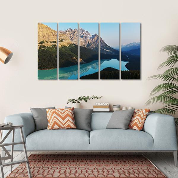 Peyto Lake In Banff National Park Canada Canvas Wall Art-5 Horizontal-Gallery Wrap-22" x 12"-Tiaracle