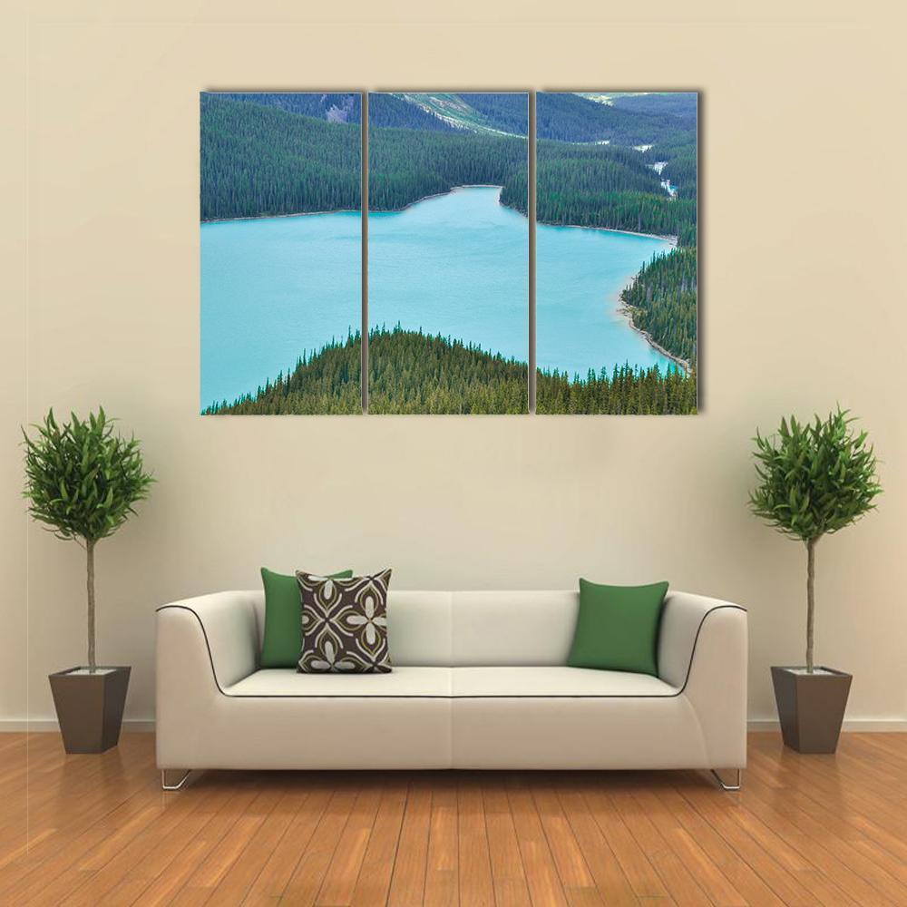 Peyto Lake Canvas Wall Art-3 Horizontal-Gallery Wrap-37" x 24"-Tiaracle