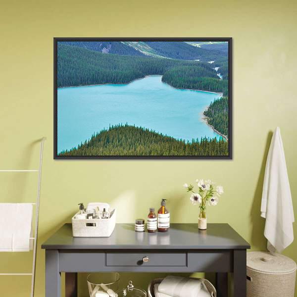 Peyto Lake Canvas Wall Art-3 Horizontal-Gallery Wrap-25" x 16"-Tiaracle