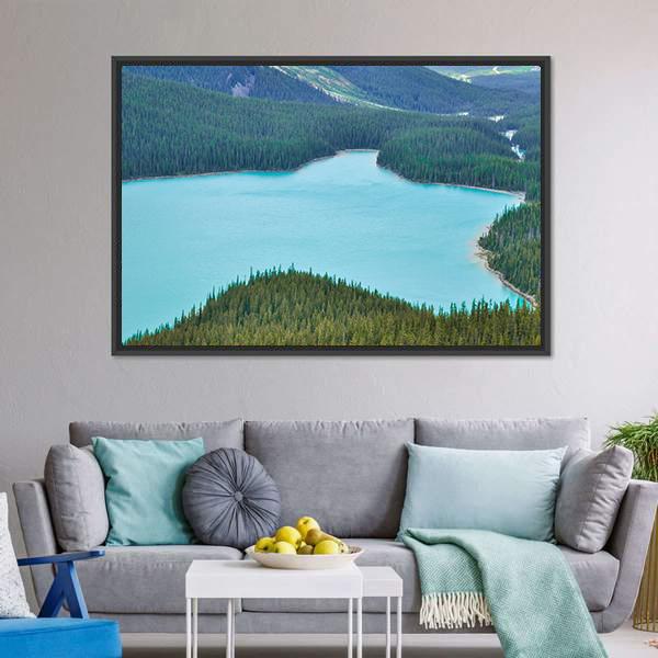 Peyto Lake Canvas Wall Art-3 Horizontal-Gallery Wrap-25" x 16"-Tiaracle