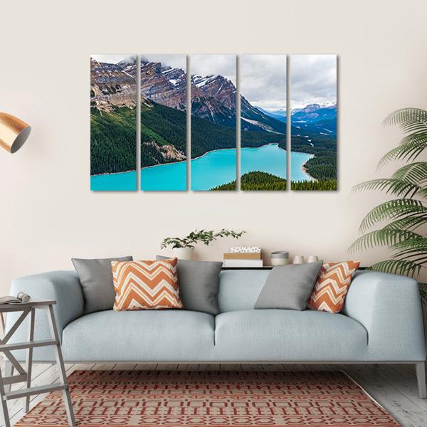 Peyto Lake of Banff National Park in Canada Canvas Wall Art-5 Horizontal-Gallery Wrap-22" x 12"-Tiaracle