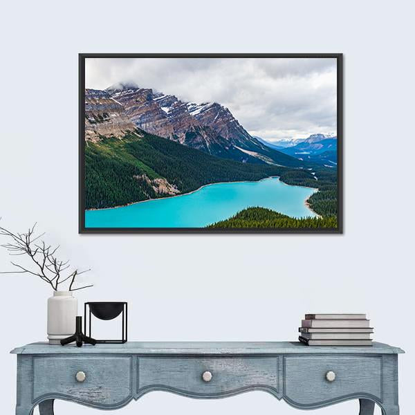Peyto Lake of Banff National Park in Canada Canvas Wall Art-5 Horizontal-Gallery Wrap-22" x 12"-Tiaracle