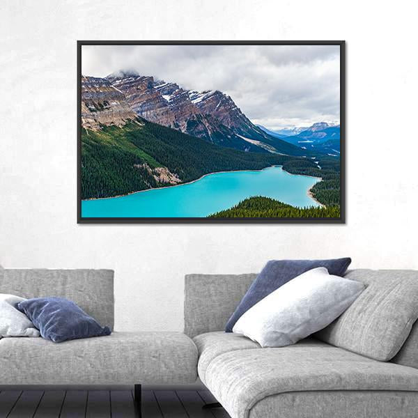 Peyto Lake of Banff National Park in Canada Canvas Wall Art-5 Horizontal-Gallery Wrap-22" x 12"-Tiaracle