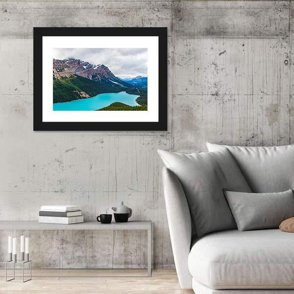 Peyto Lake of Banff National Park in Canada Canvas Wall Art-5 Horizontal-Gallery Wrap-22" x 12"-Tiaracle