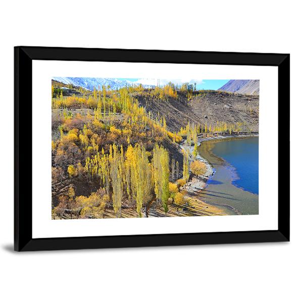 Phander Lake In Autumn Canvas Wall Art-5 Horizontal-Gallery Wrap-22" x 12"-Tiaracle