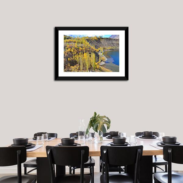 Phander Lake In Autumn Canvas Wall Art-5 Horizontal-Gallery Wrap-22" x 12"-Tiaracle