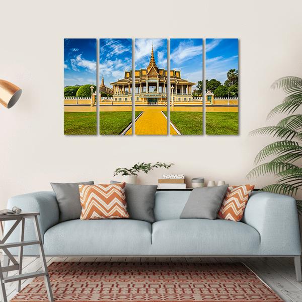 Phnom Penh Royal Palace Complex In Cambodia Canvas Wall Art-5 Horizontal-Gallery Wrap-22" x 12"-Tiaracle