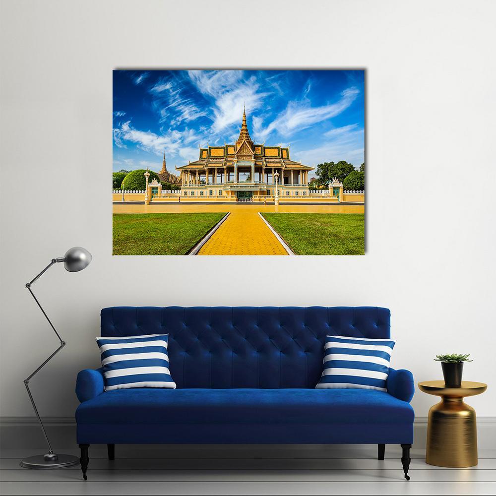 Phnom Penh Royal Palace Complex In Cambodia Canvas Wall Art-1 Piece-Gallery Wrap-36" x 24"-Tiaracle