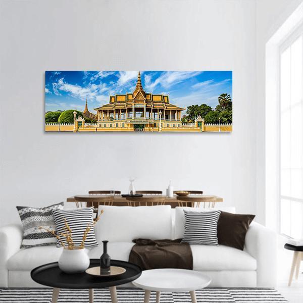 Phnom Penh Royal Palace Complex In Cambodia Panoramic Canvas Wall Art-1 Piece-36" x 12"-Tiaracle