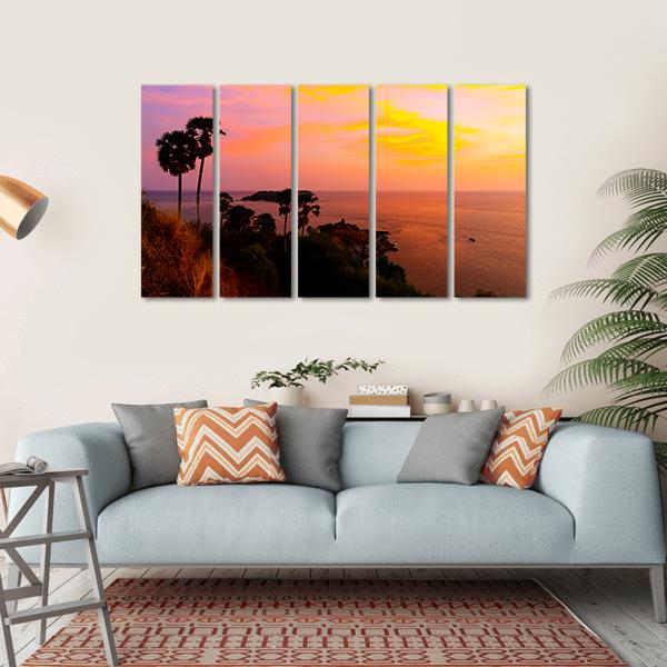 Phromthep Cape View Point Canvas Wall Art-5 Horizontal-Gallery Wrap-22" x 12"-Tiaracle