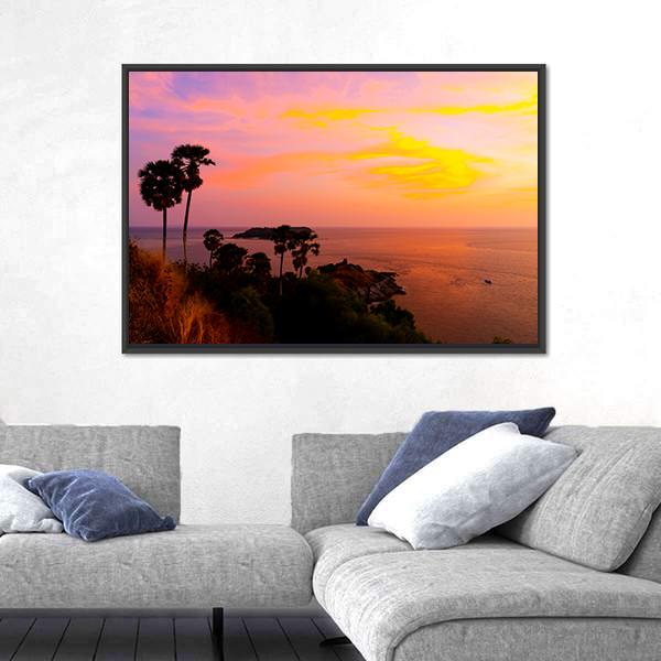 Phromthep Cape View Point Canvas Wall Art-3 Horizontal-Gallery Wrap-25" x 16"-Tiaracle