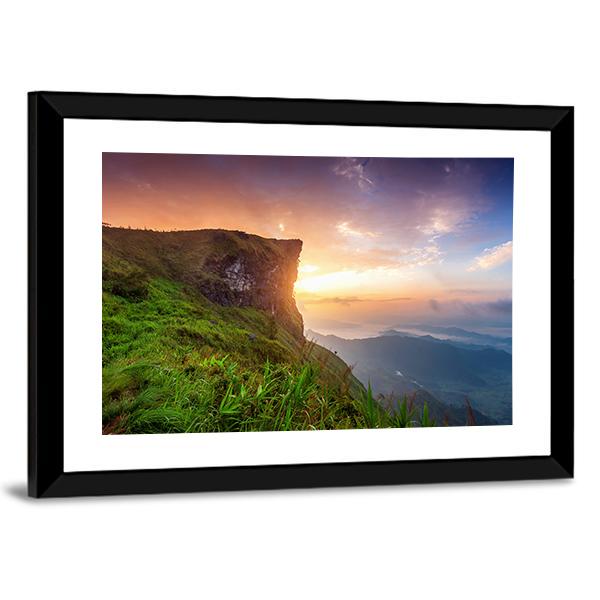 Phu Chi Fa At Sunrise Canvas Wall Art-3 Horizontal-Gallery Wrap-25" x 16"-Tiaracle
