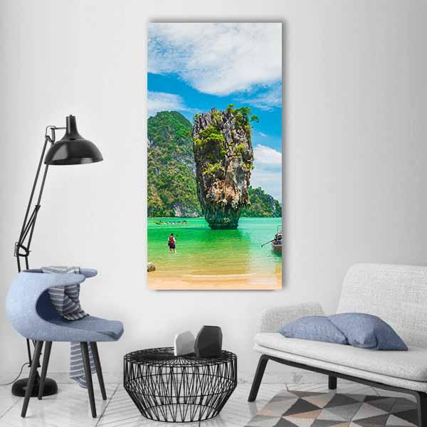 Phuket Island In Thailand Vertical Canvas Wall Art-1 Vertical-Gallery Wrap-12" x 24"-Tiaracle