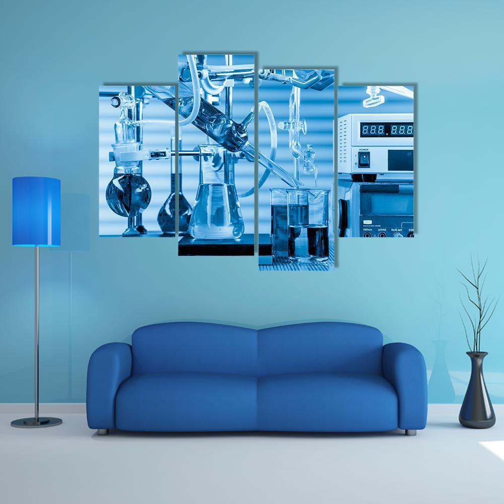 Physical Chemistry Laboratory Equipment Canvas Wall Art-4 Pop-Gallery Wrap-50" x 32"-Tiaracle