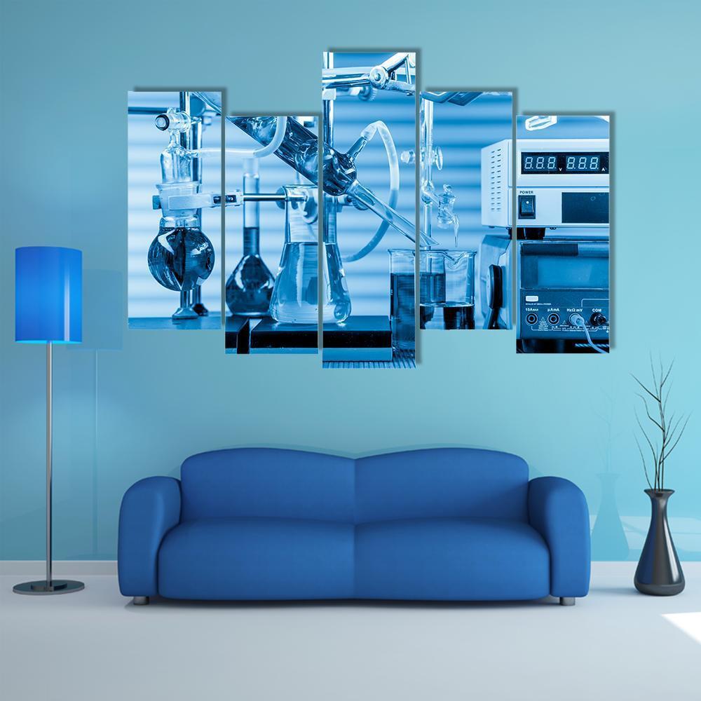 Physical Chemistry Laboratory Equipment Canvas Wall Art-5 Pop-Gallery Wrap-47" x 32"-Tiaracle