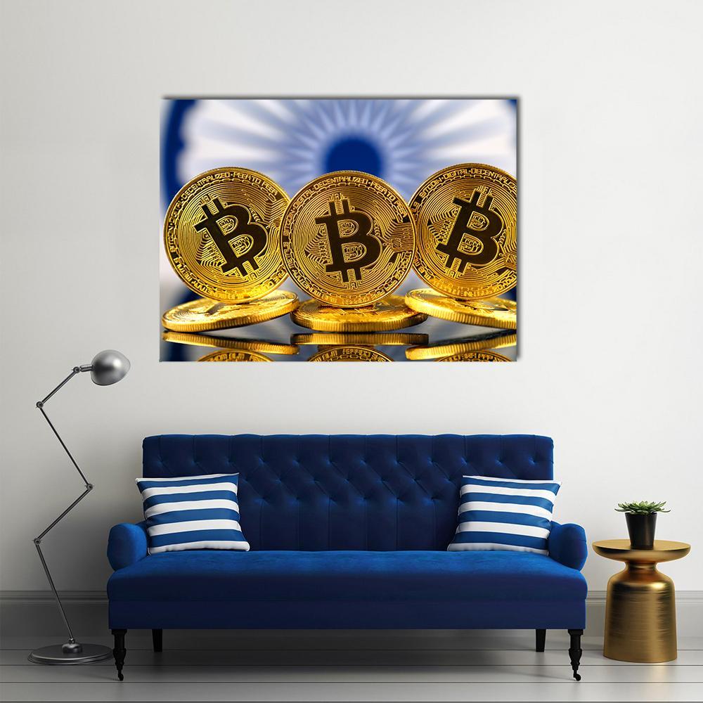 Physical Version Of Bitcoin Canvas Wall Art-1 Piece-Gallery Wrap-36" x 24"-Tiaracle