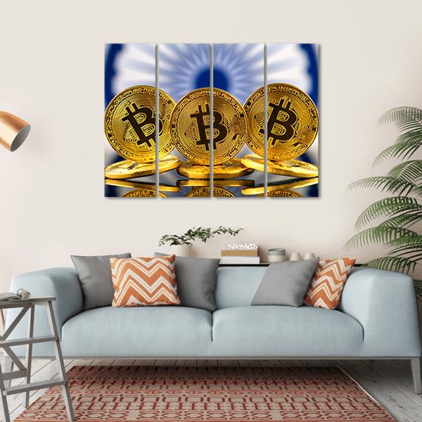 Physical Version Of Bitcoin Canvas Wall Art-1 Piece-Gallery Wrap-36" x 24"-Tiaracle
