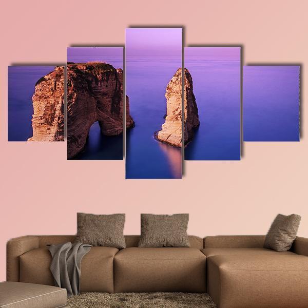 Picture Of Rawsha Rock Canvas Wall Art-5 Star-Gallery Wrap-62" x 32"-Tiaracle
