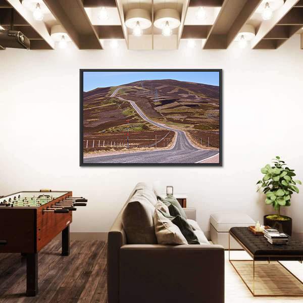 Picturesque Road In Scottish Highlands Canvas Wall Art-3 Horizontal-Gallery Wrap-25" x 16"-Tiaracle