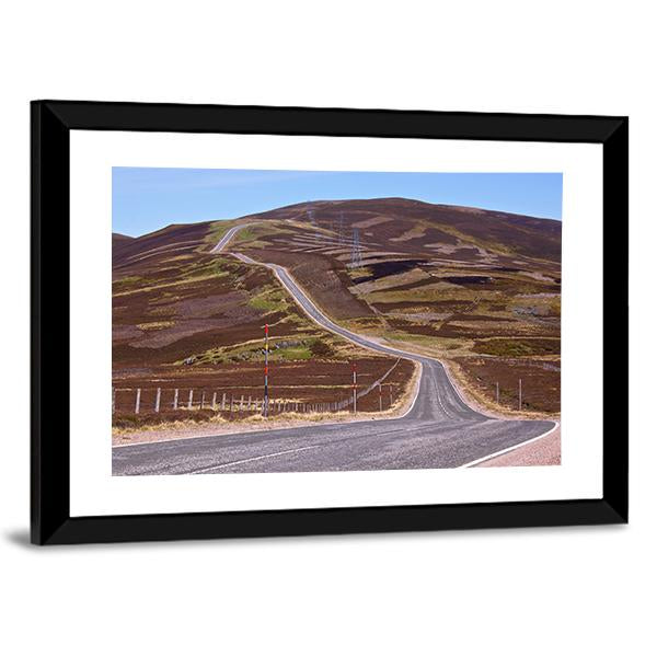 Picturesque Road In Scottish Highlands Canvas Wall Art-3 Horizontal-Gallery Wrap-25" x 16"-Tiaracle