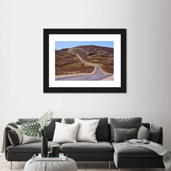 Picturesque Road In Scottish Highlands Canvas Wall Art-3 Horizontal-Gallery Wrap-25" x 16"-Tiaracle
