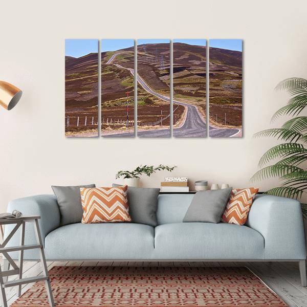 Picturesque Road In Scottish Highlands Canvas Wall Art-5 Horizontal-Gallery Wrap-22" x 12"-Tiaracle