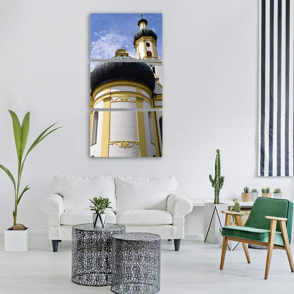 Pilgrimage Church In Germany Vertical Canvas Wall Art-3 Vertical-Gallery Wrap-12" x 25"-Tiaracle