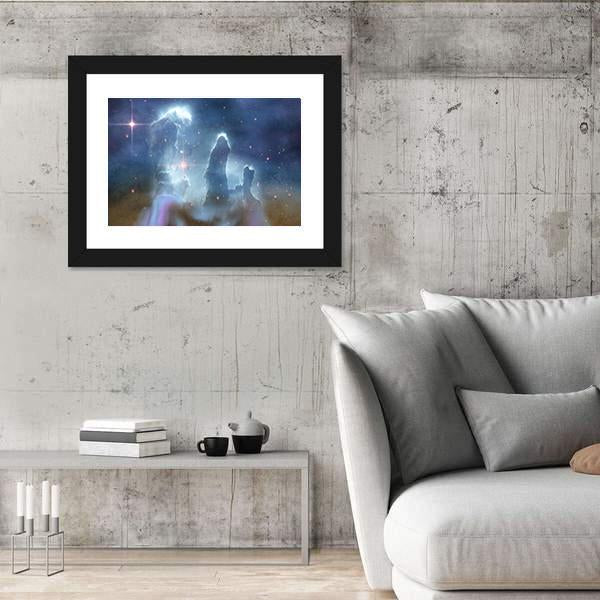 Pillars Of Creation - Eagle Nebula Canvas Wall Art-3 Horizontal-Gallery Wrap-25" x 16"-Tiaracle