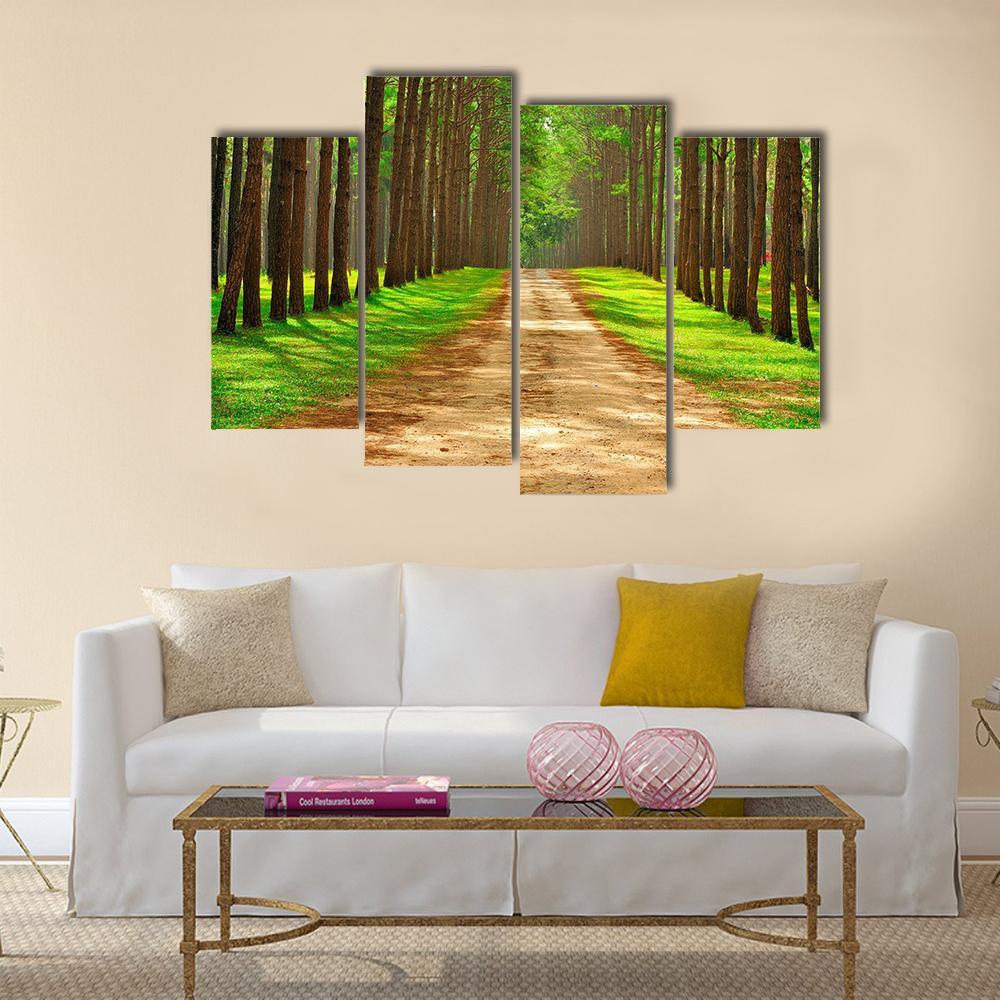 Pine Forest In Thailand Canvas Wall Art-4 Pop-Gallery Wrap-50&quot; x 32&quot;-Tiaracle