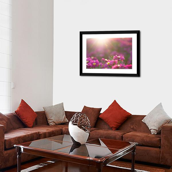 Pink Daisy Canvas Wall Art-3 Horizontal-Gallery Wrap-25" x 16"-Tiaracle