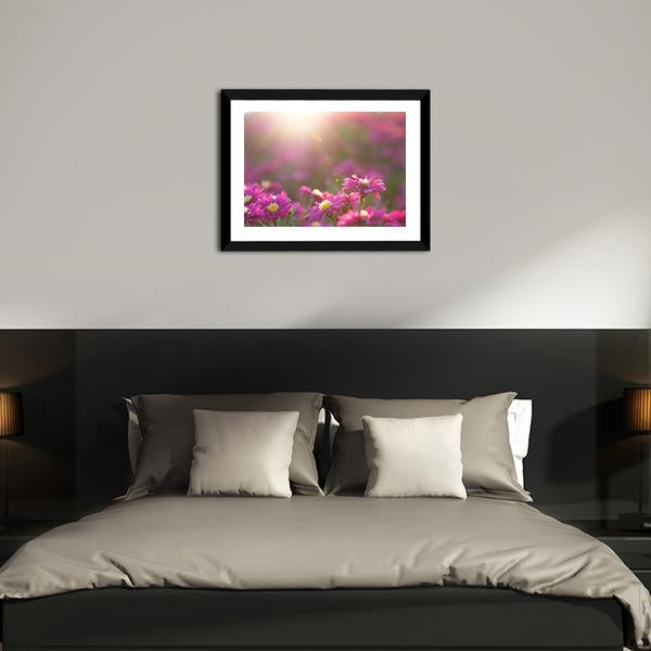 Pink Daisy Canvas Wall Art-3 Horizontal-Gallery Wrap-25" x 16"-Tiaracle