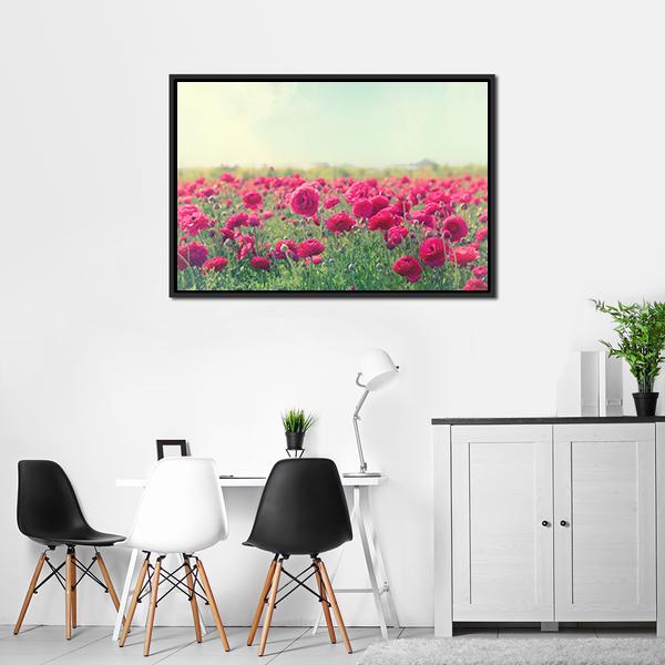 Pink Flowers In Spring Canvas Wall Art-3 Horizontal-Gallery Wrap-25" x 16"-Tiaracle
