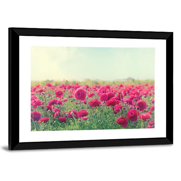 Pink Flowers In Spring Canvas Wall Art-3 Horizontal-Gallery Wrap-25" x 16"-Tiaracle