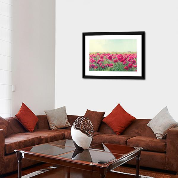Pink Flowers In Spring Canvas Wall Art-3 Horizontal-Gallery Wrap-25" x 16"-Tiaracle