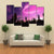 Pink Northern Lights Canvas Wall Art-5 Pop-Gallery Wrap-47" x 32"-Tiaracle