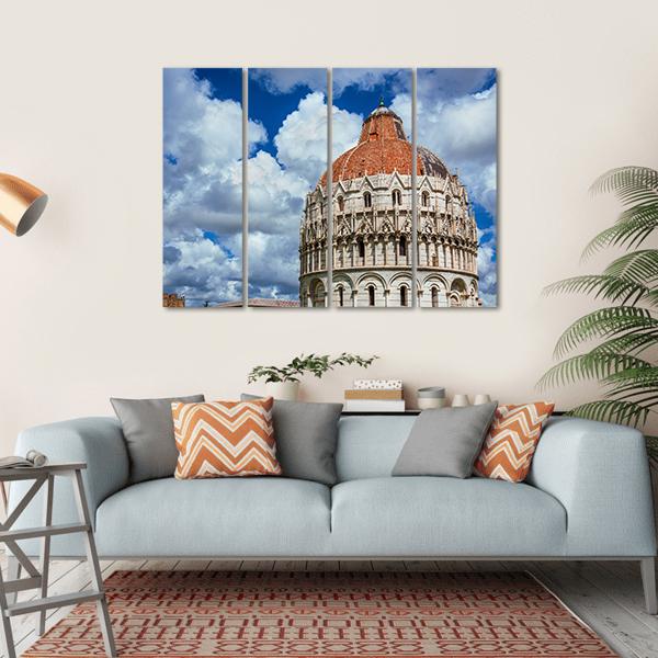 Pisa Baptistry Medieval Dome Canvas Wall Art-4 Horizontal-Gallery Wrap-34" x 24"-Tiaracle