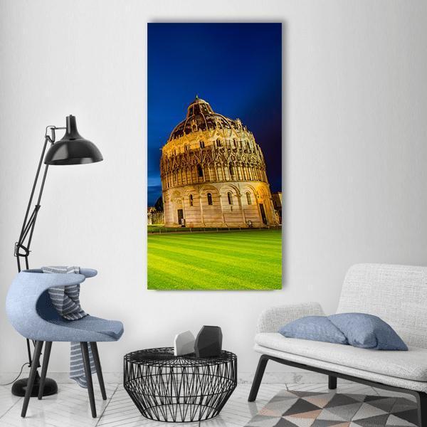 Pisa Tower In Italy Vertical Canvas Wall Art-3 Vertical-Gallery Wrap-12" x 25"-Tiaracle