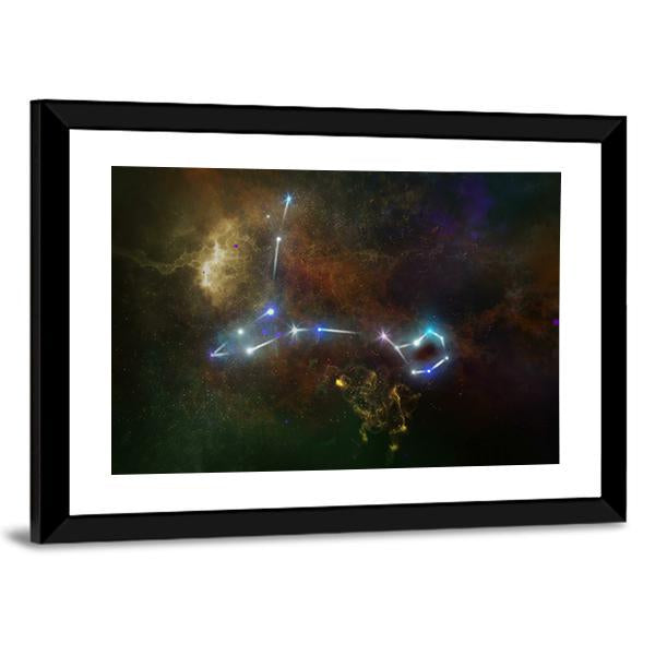 Pisces Constellation Canvas Wall Art-3 Horizontal-Gallery Wrap-25" x 16"-Tiaracle