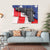 Pistol With American Flag Canvas Wall Art-4 Horizontal-Gallery Wrap-34" x 24"-Tiaracle