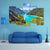 Piva Canyon With Its Reservoir Canvas Wall Art-5 Pop-Gallery Wrap-47" x 32"-Tiaracle