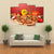 Pizza And Vegetables On A Table Canvas Wall Art-4 Pop-Gallery Wrap-50" x 32"-Tiaracle