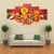 Pizza And Vegetables On A Table Canvas Wall Art-4 Pop-Gallery Wrap-50" x 32"-Tiaracle